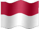 Large animated flag of Indonesia