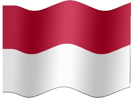 Very Big animated flag of Indonesia