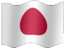 Medium animated flag of Japan