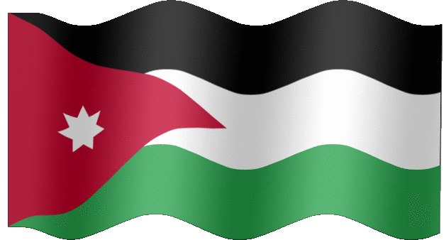 Very Big animated flag of Jordan