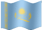 Large animated flag of Kazakhstan