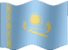 Large still flag of Kazakhstan