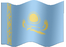 Extra Large animated flag of Kazakhstan