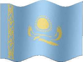 Extra Large still flag of Kazakhstan