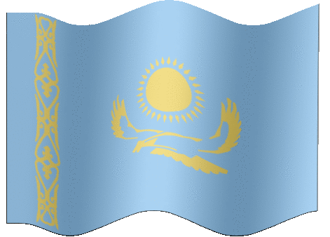 Very Big animated flag of Kazakhstan