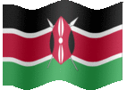 Large animated flag of Kenya
