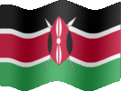 Large still flag of Kenya