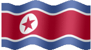 Large animated flag of Korea, North