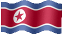 Medium animated flag of Korea, North
