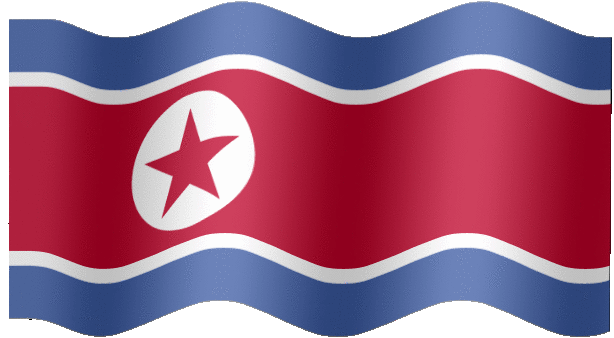 Very Big animated flag of Korea, North