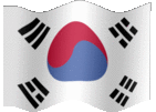 Large animated flag of Korea, South