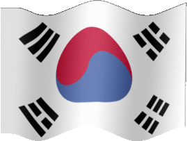 Extra Large still flag of Korea, South