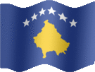 Large still flag of Kosovo