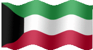 Large animated flag of Kuwait