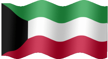 Extra Large animated flag of Kuwait