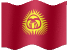 Large animated flag of Kyrgyzstan