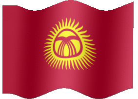 Extra Large animated flag of Kyrgyzstan