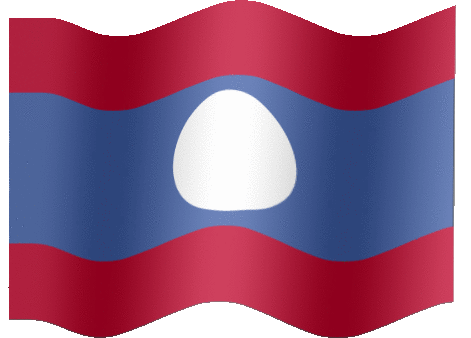 Very Big animated flag of Laos
