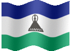 Large animated flag of Lesotho