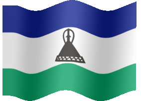 Extra Large animated flag of Lesotho