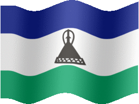 Extra Large still flag of Lesotho