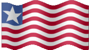 Large animated flag of Liberia