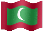 Large animated flag of Maldives