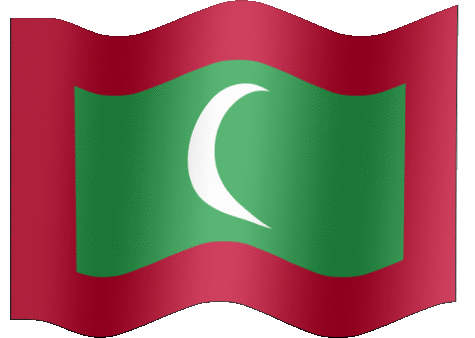 Very Big animated flag of Maldives