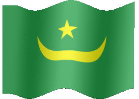 Extra Large animated flag of Mauritania