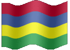 Large animated flag of Mauritius