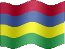 Large still flag of Mauritius
