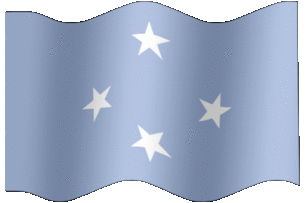 Extra Large animated flag of Micronesia, Federated States of