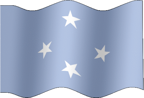 Very Big still flag of Micronesia, Federated States of