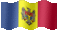 Small animated flag of Moldova