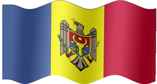 Very Big animated flag of Moldova