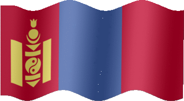 Extra Large still flag of Mongolia