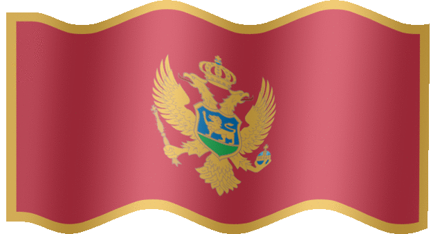 Very Big animated flag of Montenegro