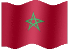 Large animated flag of Morocco