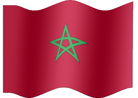 Very Big animated flag of Morocco
