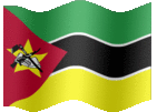 Large animated flag of Mozambique