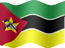 Large still flag of Mozambique