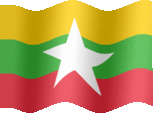 Large animated flag of Myanmar