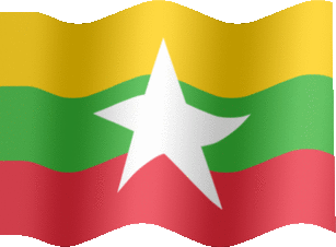 Extra Large still flag of Myanmar