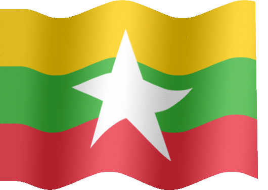 Very Big animated flag of Myanmar