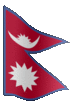 Large animated flag of Nepal