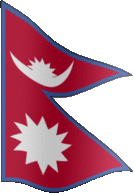 Extra Large still flag of Nepal