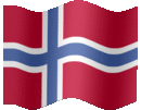 Large animated flag of Norway