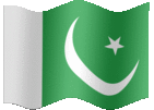 Large animated flag of Pakistan