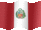 Small still flag of Peru