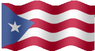 Large animated flag of Puerto Rico